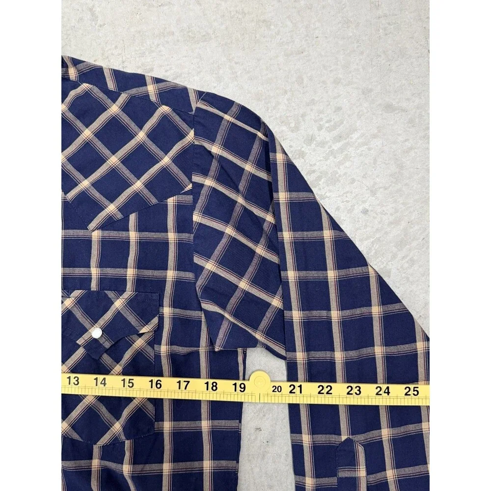Plains Wester wear Pearl Snap Button Up T Shirt Size S
